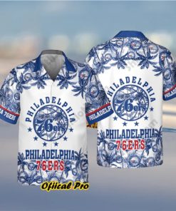 Authentic Philadelphia 76Ers Ocean Wave Aloha Shirt