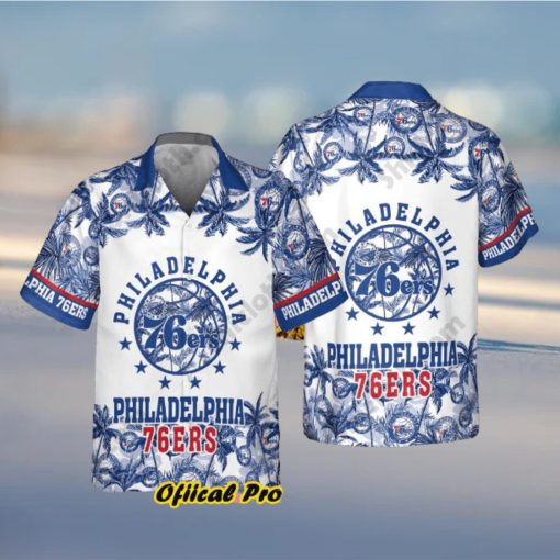 Authentic Philadelphia 76Ers Ocean Wave Aloha Shirt