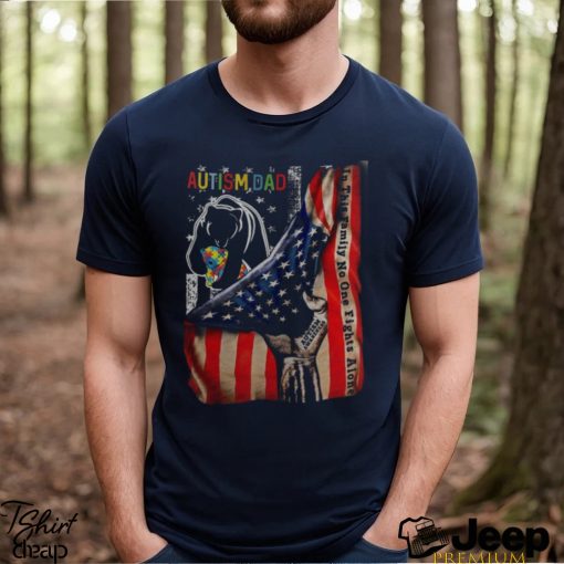 Autism Dad Flag USA Shirt