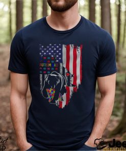 Autism Dad Flag zoo USA Shirt