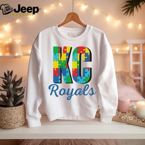 Autism KC Royals Baseball puzzle shirt