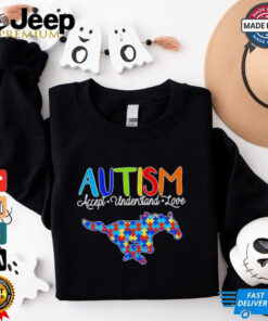 Autism accept understand love SMU Mustangs shirt