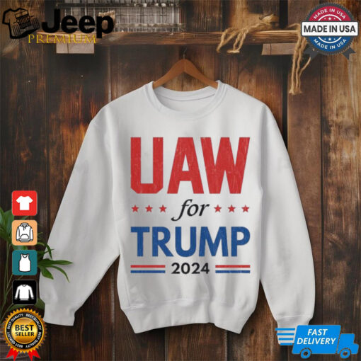 Auto Workers For Trump 2024 American Flag Trump Election T Shirt