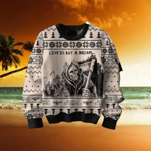 Avenged Sevenfold Life Is But A Dream Signature 2024 Christmas Ugly Sweater