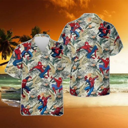 Avengers Spider Man With Floral Hawaiian Shirt Unique Gift