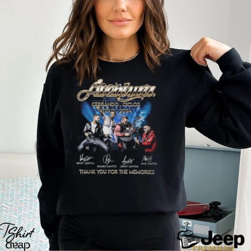 Aventura Cerrando Ciclos Tour 2024 Thank You For The Memories T Shirt