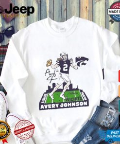 Avery Johnson K state Wildcats Grey Football Caricature Short Sleeve Fashion Player T shirt