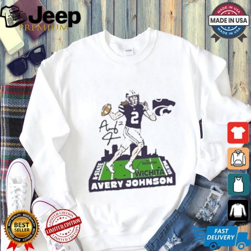 Avery Johnson K state Wildcats Grey Football Caricature Short Sleeve Fashion Player T shirt