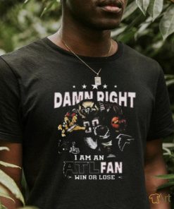 Awesome Atlanta falcons damn right I am an atl fan win or lose shirt