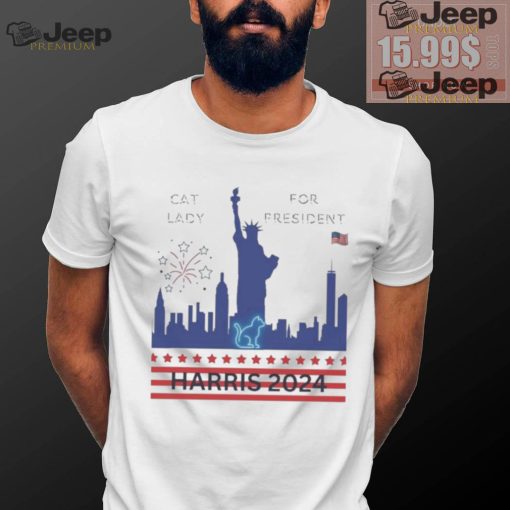 Awesome Cat lady for president kamala harris 2024 election garden & house shirt