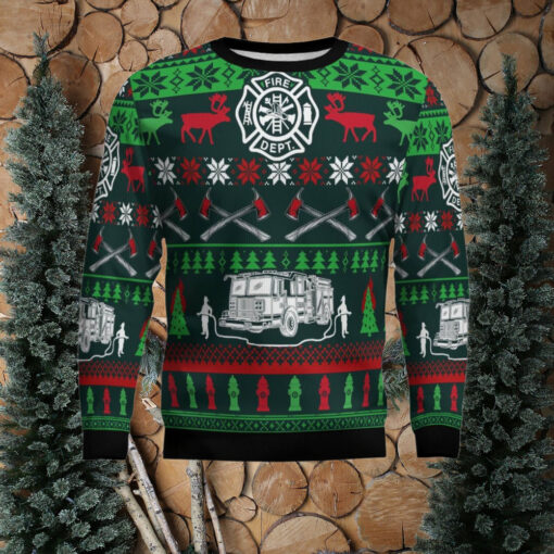 Awesome Firefighter Ugly Christmas Sweater