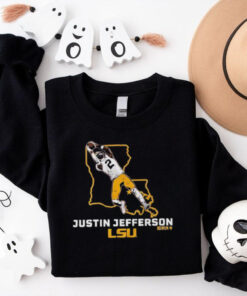 Awesome Justin Jefferson State Star LSU Tigers Football T Shirt