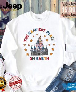 Awesome The happiest place on earth disney castle shirt