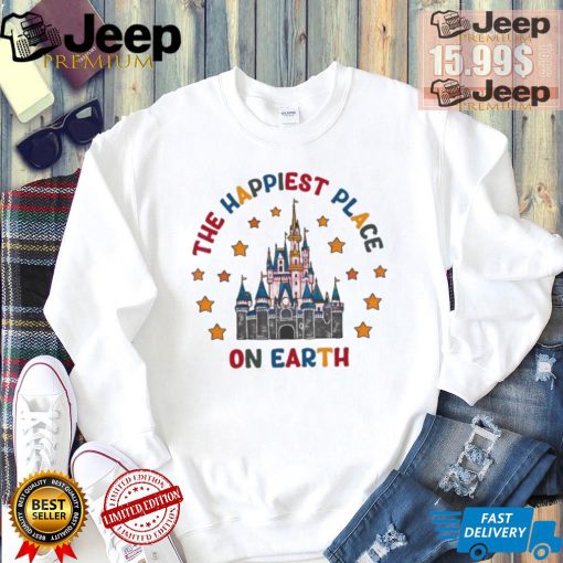 Awesome The happiest place on earth disney castle shirt