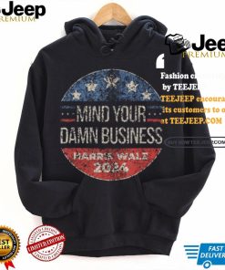 Awesome Vintage retro mind your own damn business tim walz vp 2024 shirt