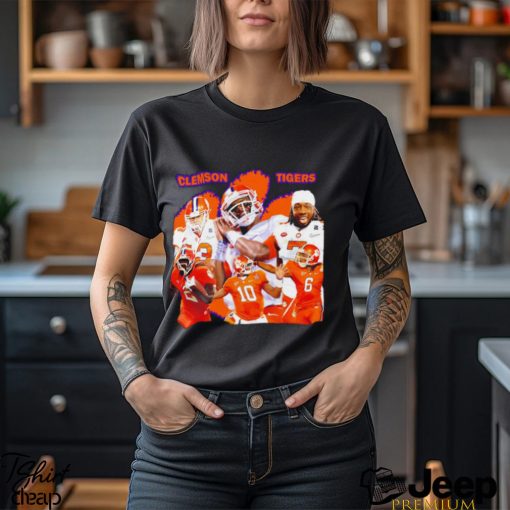 Awesome clemson Tigers football players graphic shirt