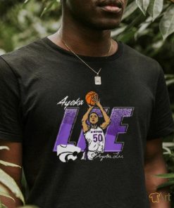 Ayoka Lee Rally Mens Black K State Wildcats Caricature Basketball Player Shirt