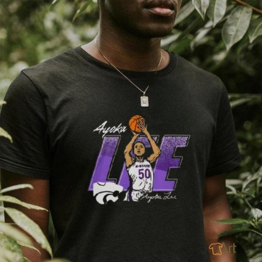 Ayoka Lee Rally Mens Black K State Wildcats Caricature Basketball Player Shirt