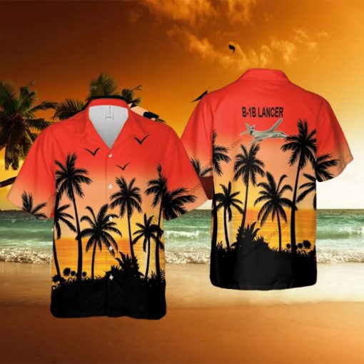 B 1B Lancer B1B Aircraft Hawaiian Shirt Red Color For Men And Women