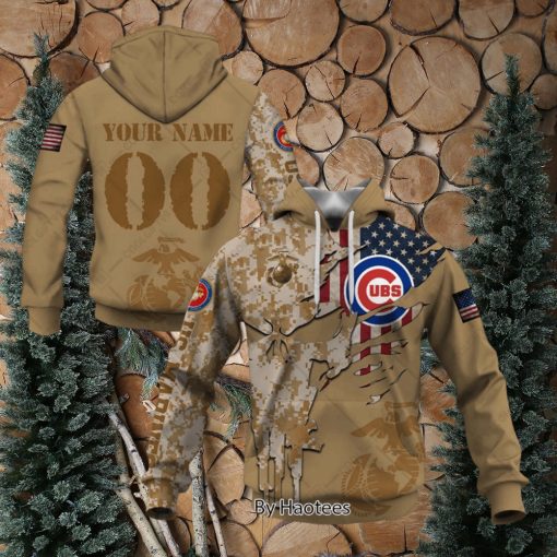 BEST MLB Chicago Cubs Marine Camo Hoodie