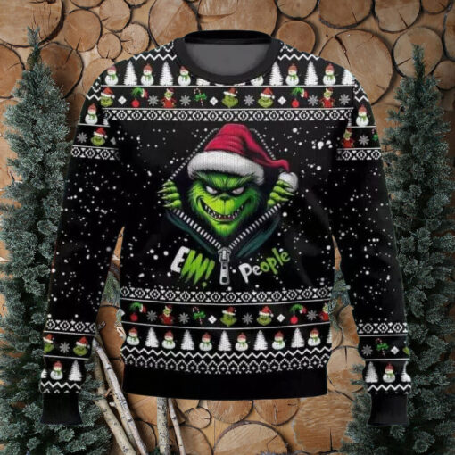 BG Grinch Santa Scary Ew People Ugly Christmas Sweater