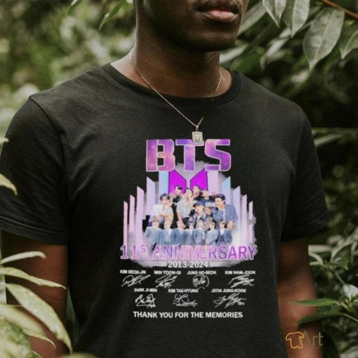 BTS 11th Anniversary 2013 2024 Thank you For The Memories T Shirt