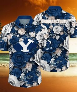 BYU Cougars NCAA3 Flower Hawaii Shirt And Tshirt For Fans, Custom Summer Football Shirts NA49624