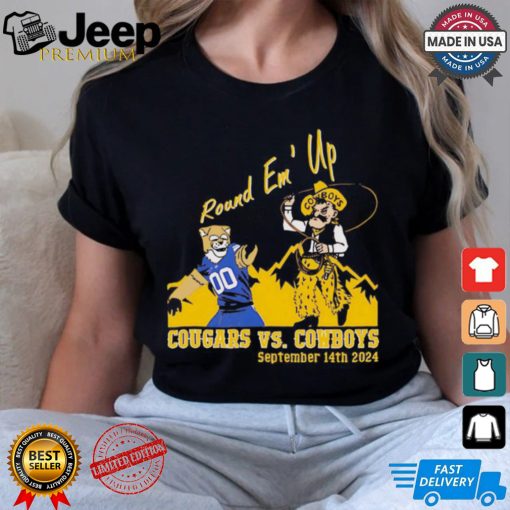 BYU Cougars vs. Wyoming Cowboys round em up shirt