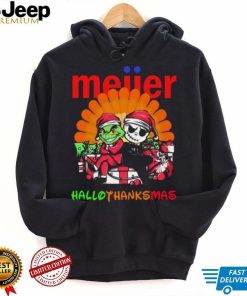 Baby Grinch and Jack Skellington Meijer logo Hallothanksmas 2024 shirt