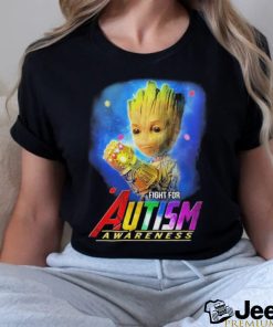 Baby Groot Fight for autism Awareness 2024 Shirt