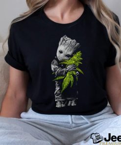 Baby Groot Hug Cannabis Weed T Shirt