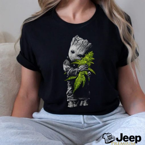 Baby Groot Hug Cannabis Weed T Shirt