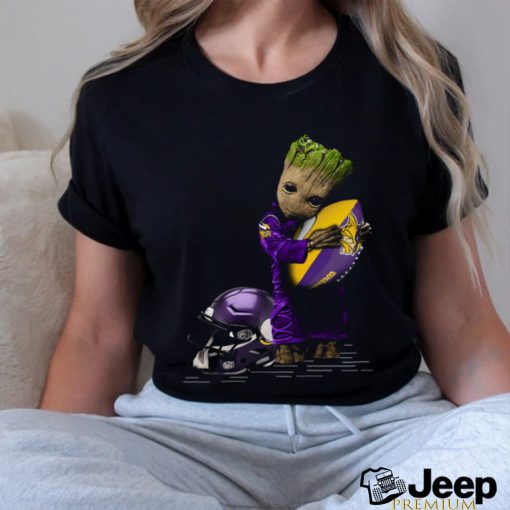 Baby Groot Hugging Vickings T Shirt