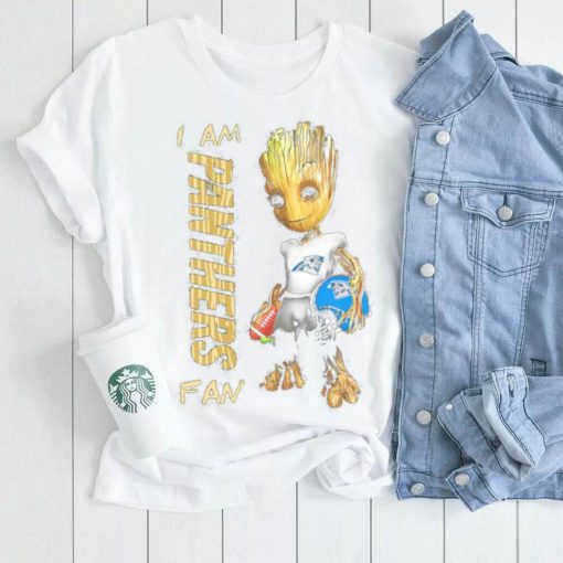 Baby Groot I am Carolina Panthers fan football player 2024 shirt