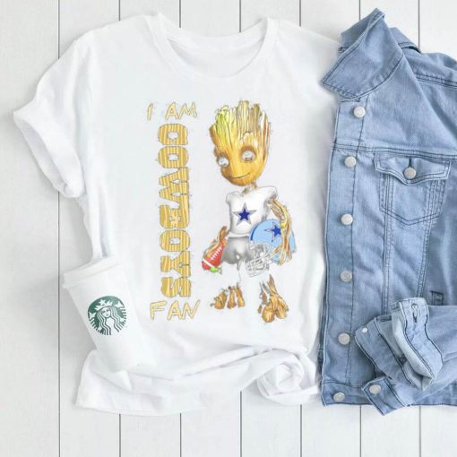 Baby Groot I am Dallas Cowboys fan football player 2024 shirt