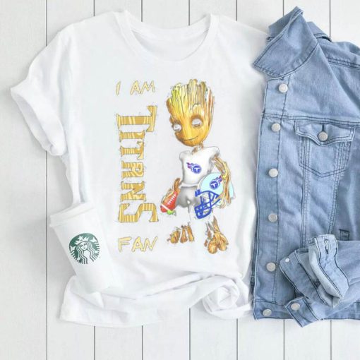 Baby Groot I am Tennessee Titans fan football player 2024 shirt