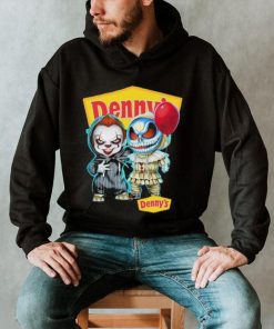 Baby Jack Skellington and Baby Pennywise Denny’s logo 2024 shirt