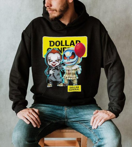 Baby Jack Skellington and Baby Pennywise Dollar General logo 2024 shirt