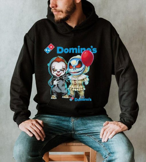 Baby Jack Skellington and Baby Pennywise Domino’s logo 2024 shirt