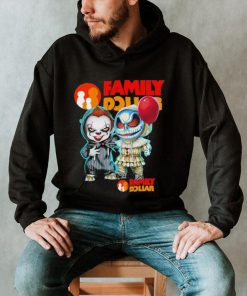 Baby Jack Skellington and Baby Pennywise Family Dollar logo 2024 shirt