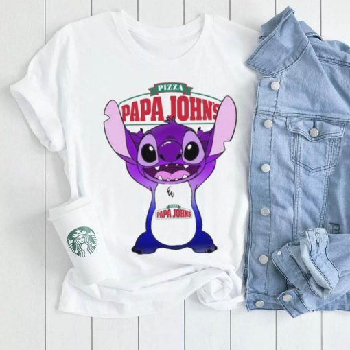 Baby Stitch Funny Papa John’s Logo Shirt