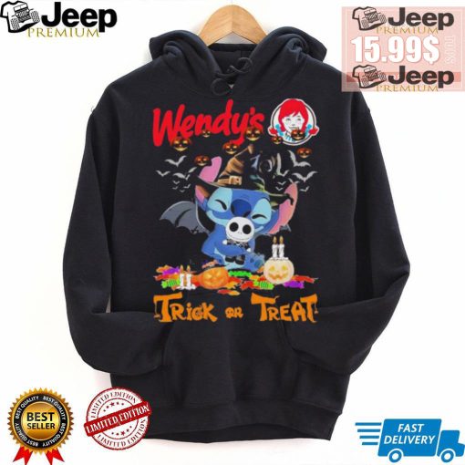 Baby Stitch Hug Baby Jack Skellington Wendy’s Trick Or Treat Halloween 2024 shirt