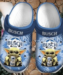 Baby Yoda Busch Latte Beer Crocs Crocband Clogs