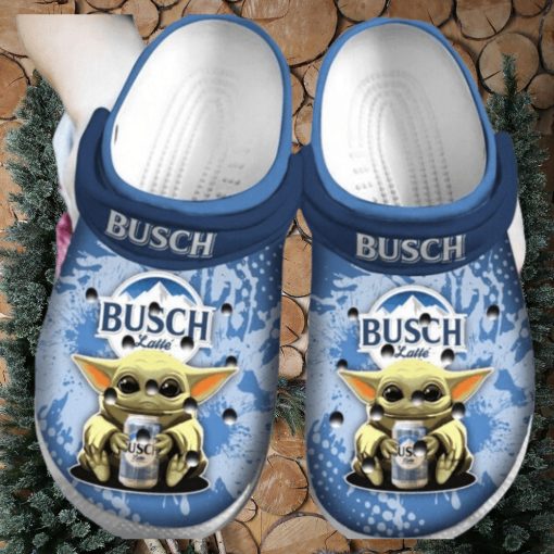 Baby Yoda Busch Latte Beer Crocs Crocband Clogs