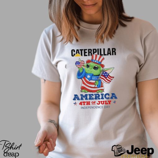 Baby Yoda Caterpillar America 4th Of July Independence Day shirt