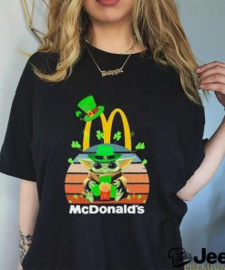 Baby Yoda Hug McDonald’s Logo St Patrick’s Day Vintage Shirt