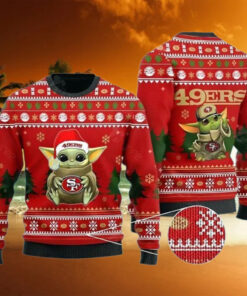 Baby Yoda San Francisco 49ers Christmas Ugly Sweater