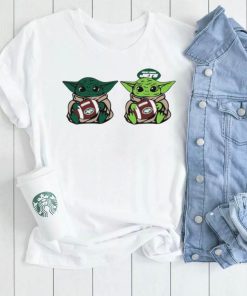 Baby Yoda hug the ball New York Jets football logo shirt