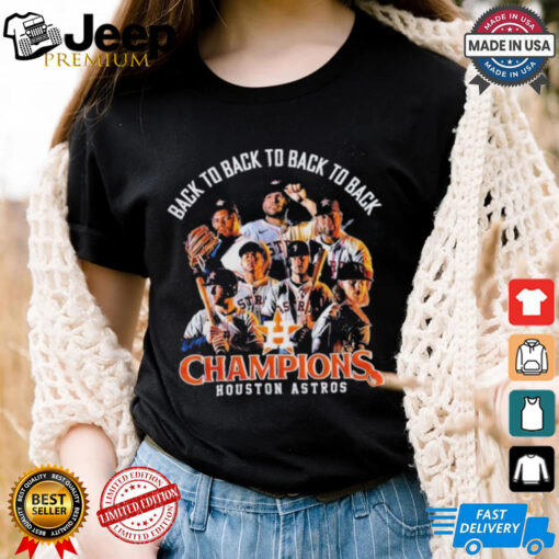 Back 2 Back 2 Back 2 Back Houston Astros 2024 American League West Champions Shirt