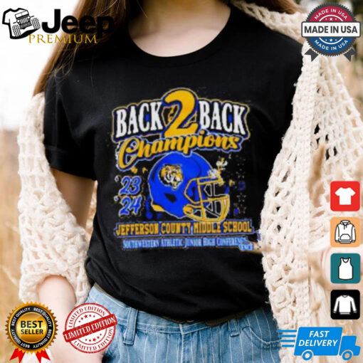 Back 2 Back Champions Jefferson County Middle School Southwestern Athletic Junior High Conference ’24 t shirt